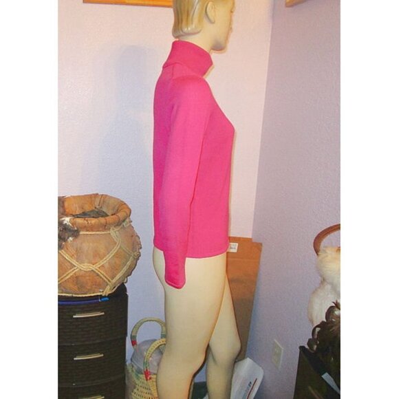 Classiques Entier MERINO Wool TURTLENECK Size M Ribbed Sweater LONG SLEEVES Vtg - Picture 3 of 8